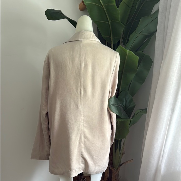 Abercrombie & Fitch Neutral Beige Blazer Women's Size Medium - Picture 4 of 7